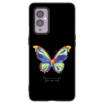 Picasee silikonski črni ovitek za OnePlus 9 - Diamanty Black
