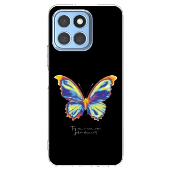 Picasee silikonski prozorni ovitek za Honor X8 5G - Diamanty Black