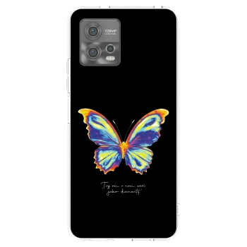 Picasee silikonski prozorni ovitek za Motorola Moto G72 - Diamanty Black
