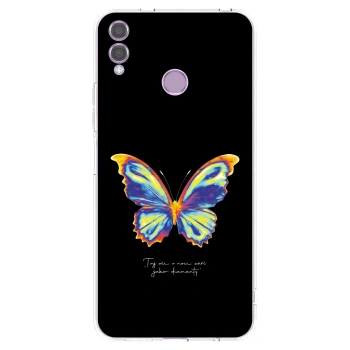 Picasee silikonski prozorni ovitek za Honor 8X - Diamanty Black