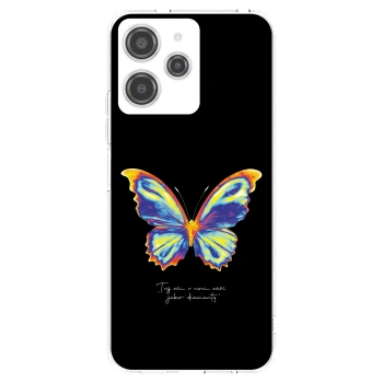 Picasee silikonski prozorni ovitek za Xiaomi Redmi 12 4G - Diamanty Black