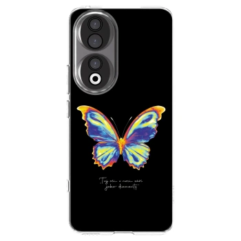 Picasee silikonski prozorni ovitek za Honor 90 5G - Diamanty Black
