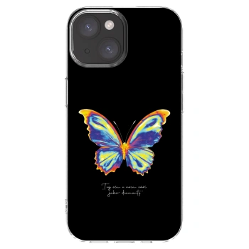 Picasee silikonski prozorni ovitek za Apple iPhone 15 - Diamanty Black