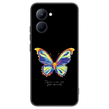 Picasee silikonski črni ovitek za Realme C33 (2023) - Diamanty Black