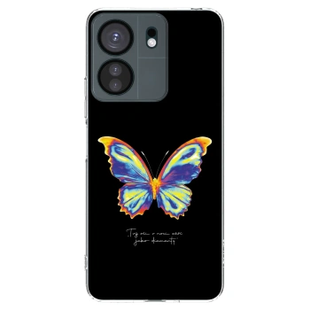 Picasee silikonski prozorni ovitek za Xiaomi Redmi 13C 4G - Diamanty Black