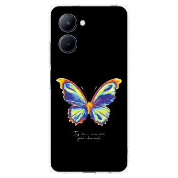 Picasee silikonski prozorni ovitek za Realme C33 (2023) - Diamanty Black