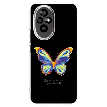 Picasee silikonski prozorni ovitek za Honor 200 5G - Diamanty Black
