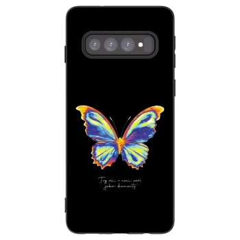 Picasee silikonski črni ovitek za Samsung Galaxy S10 G973 - Diamanty Black
