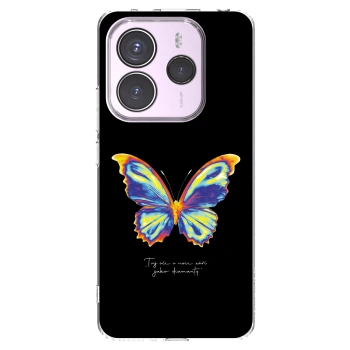 Picasee silikonski prozorni ovitek za Xiaomi Redmi Note 14 5G - Diamanty Black