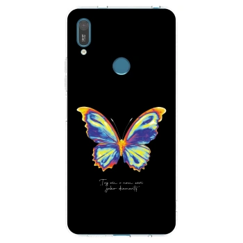 Picasee silikonski prozorni ovitek za Huawei Y7 2019 - Diamanty Black