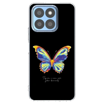 Picasee silikonski prozorni ovitek za Honor X8c - Diamanty Black