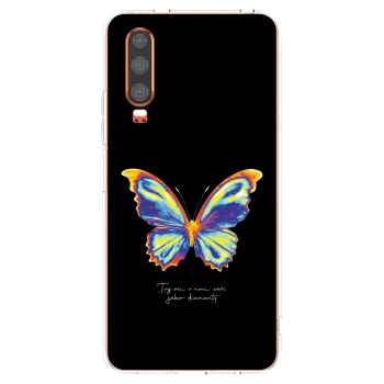 Picasee silikonski prozorni ovitek za Huawei P30 - Diamanty Black