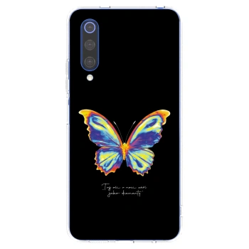 Picasee silikonski prozorni ovitek za Xiaomi Mi 9 SE - Diamanty Black