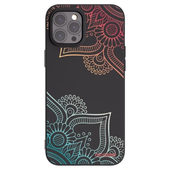Picasee silikonski črni ovitek za Apple iPhone 12 Pro Max - Flowers pattern