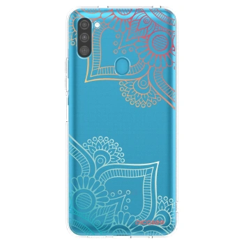 Picasee silikonski prozorni ovitek za Samsung Galaxy M11 - Flowers pattern
