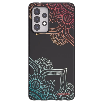 Picasee silikonski črni ovitek za Samsung Galaxy A52 5G A525F - Flowers pattern