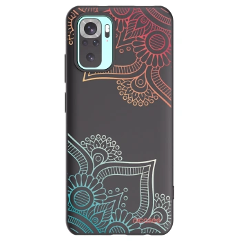 Picasee silikonski črni ovitek za Xiaomi Redmi Note 10 Pro - Flowers pattern