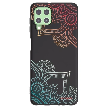 Picasee silikonski črni ovitek za Samsung Galaxy A22 A225F 4G - Flowers pattern