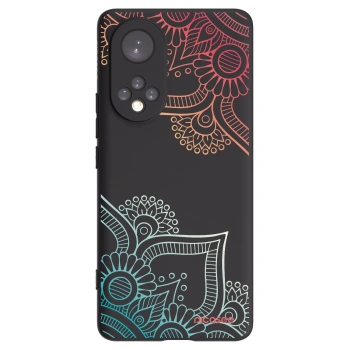 Picasee silikonski črni ovitek za Huawei Nova 9 - Flowers pattern