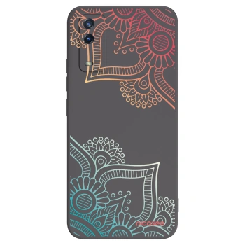 Picasee silikonski črni ovitek za Vivo Y11s - Flowers pattern