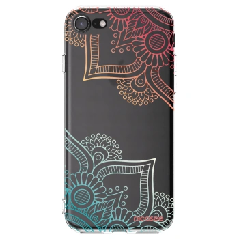 Picasee silikonski prozorni ovitek za Apple iPhone SE 2022 - Flowers pattern