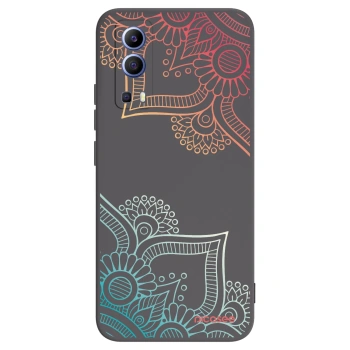 Picasee silikonski črni ovitek za Vivo Y52 5G - Flowers pattern