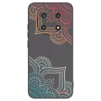 Picasee silikonski črni ovitek za Honor Magic4 Lite 5G - Flowers pattern