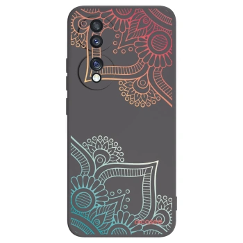 Picasee silikonski črni ovitek za Honor 70 - Flowers pattern