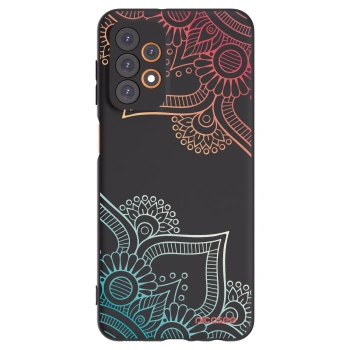 Picasee silikonski črni ovitek za Samsung Galaxy A23 A236B 5G - Flowers pattern