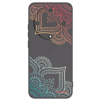 Picasee silikonski črni ovitek za Honor Magic5 Lite 5G - Flowers pattern