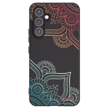 Picasee silikonski črni ovitek za Samsung Galaxy A54 5G A546B - Flowers pattern