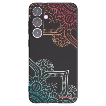Picasee silikonski črni ovitek za Samsung Galaxy S24+ S926B 5G - Flowers pattern