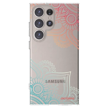 Picasee silikonski prozorni ovitek za Samsung Galaxy S24 Ultra S928B 5G - Flowers pattern