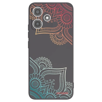 Picasee silikonski črni ovitek za Xiaomi Redmi 12 5G - Flowers pattern