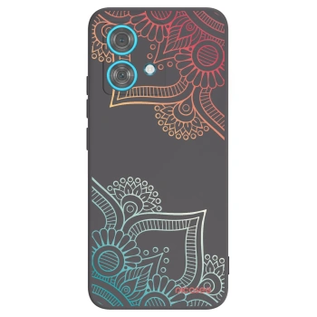 Picasee silikonski črni ovitek za Motorola Edge 40 Neo - Flowers pattern