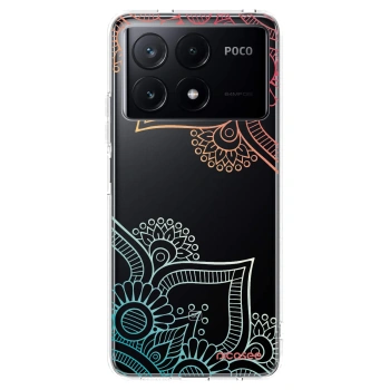 Picasee silikonski prozorni ovitek za Xiaomi Poco X6 Pro - Flowers pattern