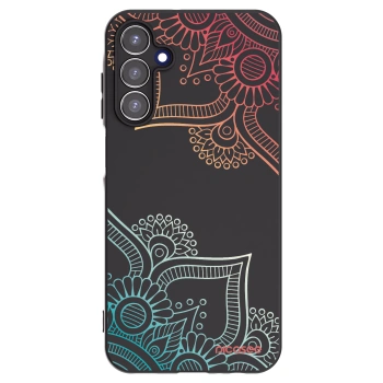 Picasee silikonski črni ovitek za Samsung Galaxy A15 A155F 4G - Flowers pattern