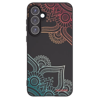 Picasee silikonski črni ovitek za Samsung Galaxy A55 5G A556B - Flowers pattern