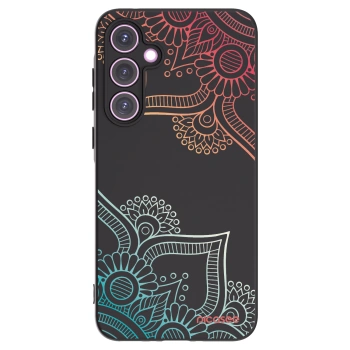 Picasee silikonski črni ovitek za Samsung Galaxy A35 5G A356B - Flowers pattern