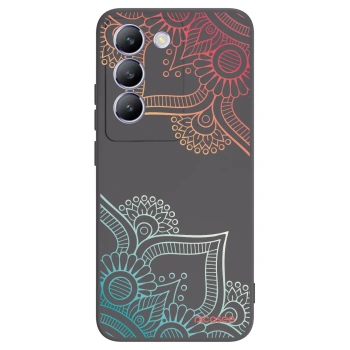 Picasee silikonski črni ovitek za Vivo V40 SE 5G - Flowers pattern