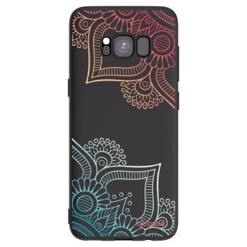 Picasee silikonski črni ovitek za Samsung Galaxy S8 G950F - Flowers pattern