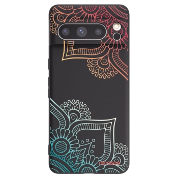 Picasee silikonski črni ovitek za Google Pixel 8 Pro - Flowers pattern