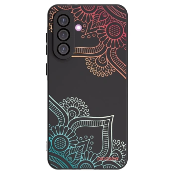 Picasee silikonski črni ovitek za Samsung Galaxy A56 5G A566B - Flowers pattern