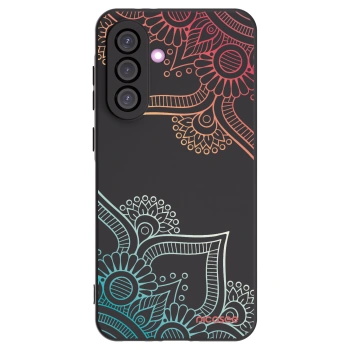Picasee silikonski črni ovitek za Samsung Galaxy A36 5G - Flowers pattern