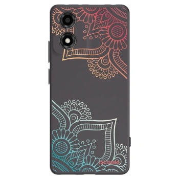Picasee silikonski črni ovitek za Motorola Moto E14 - Flowers pattern
