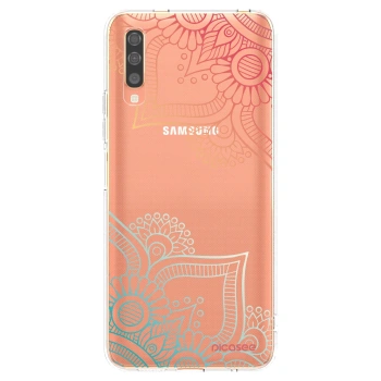 Picasee silikonski prozorni ovitek za Samsung Galaxy A70 A705F - Flowers pattern