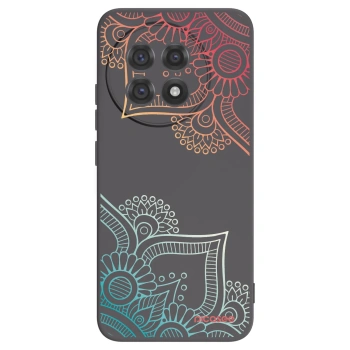 Picasee silikonski črni ovitek za OnePlus 13R 5G - Flowers pattern