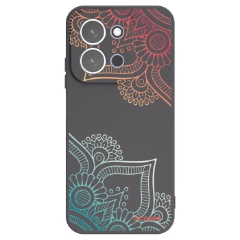 Picasee silikonski črni ovitek za Xiaomi Redmi 15C 5G - Flowers pattern