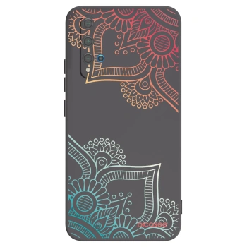 Picasee silikonski črni ovitek za Huawei Nova 5T - Flowers pattern