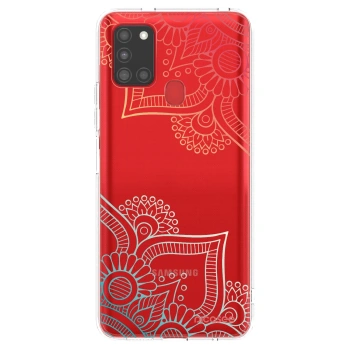 Picasee silikonski prozorni ovitek za Samsung Galaxy A21s - Flowers pattern